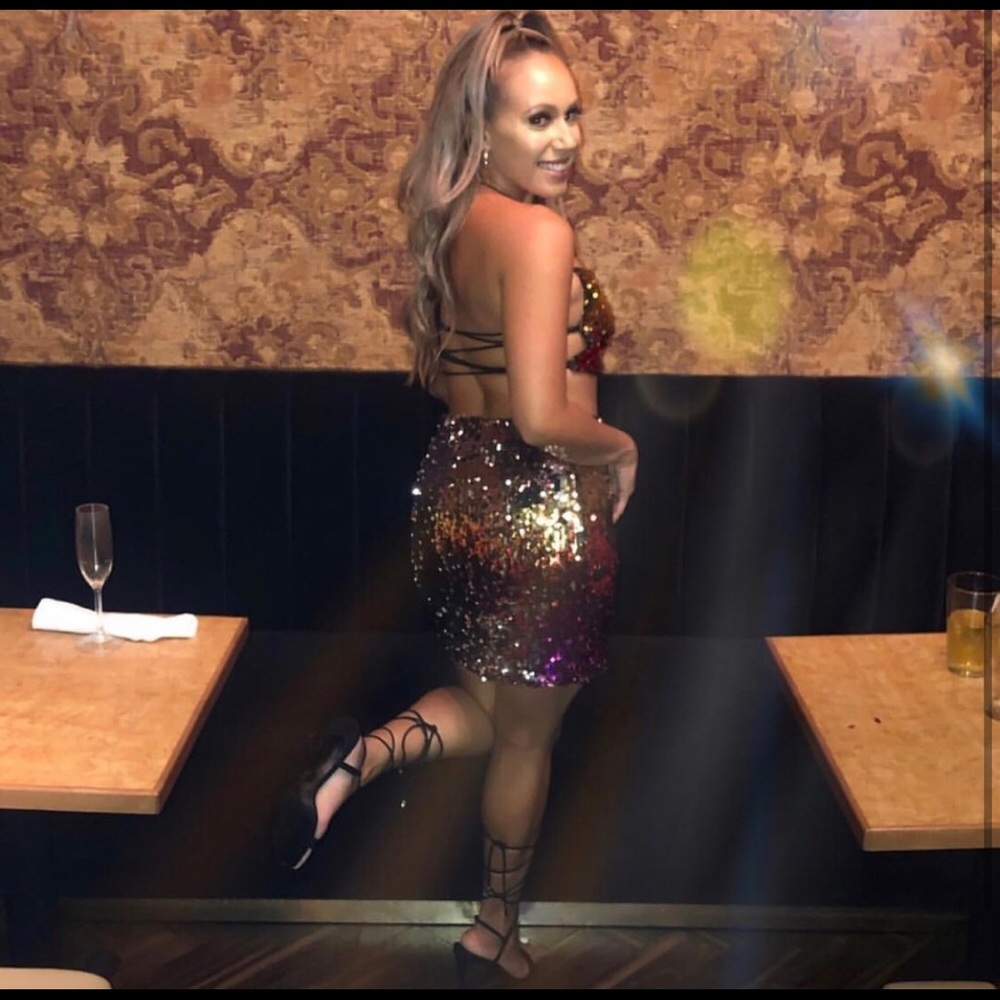 Revolve Sequin Two Piece Skirt Set